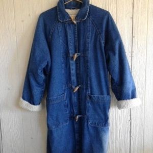 Vintage London Fog Sherpa Lined Barn Coat Sz 14